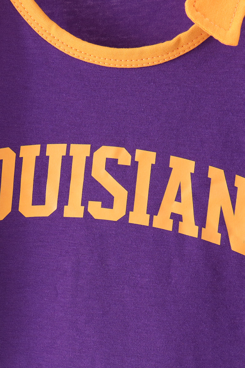 Purple LSU active shorts set