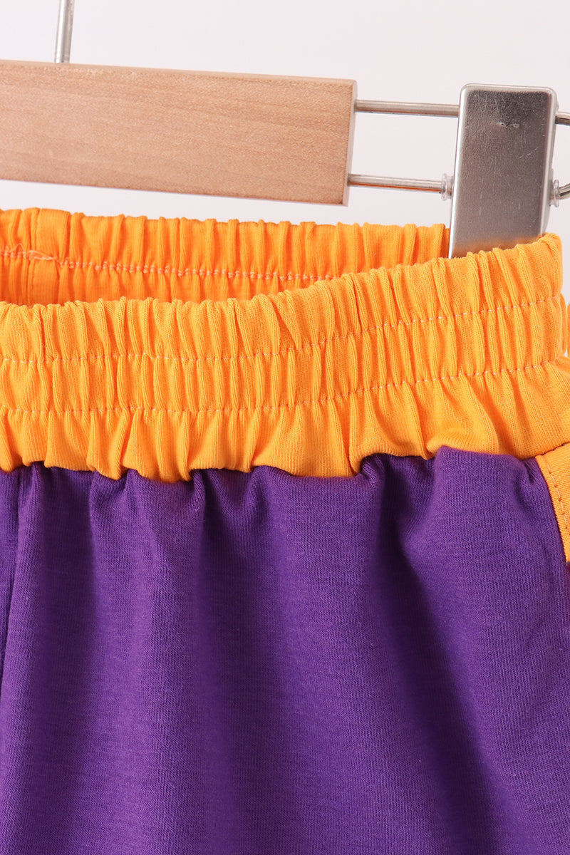 Purple LSU active shorts set