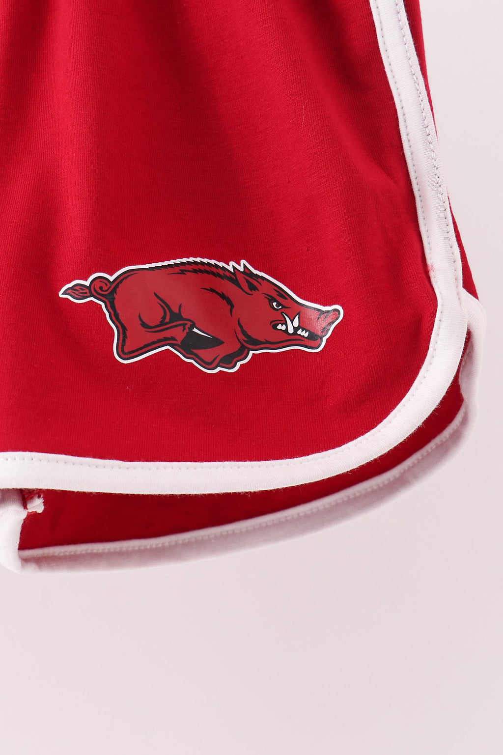 Maroon Arkansas active shorts set