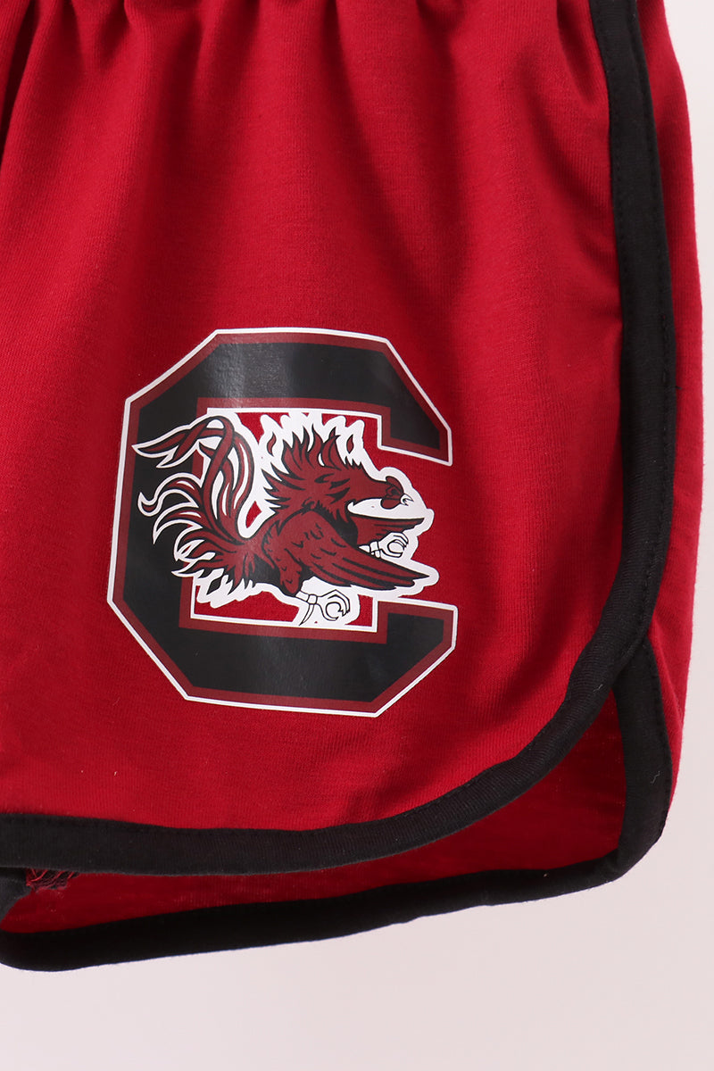 Red South Carolina Gamecocks active shorts set