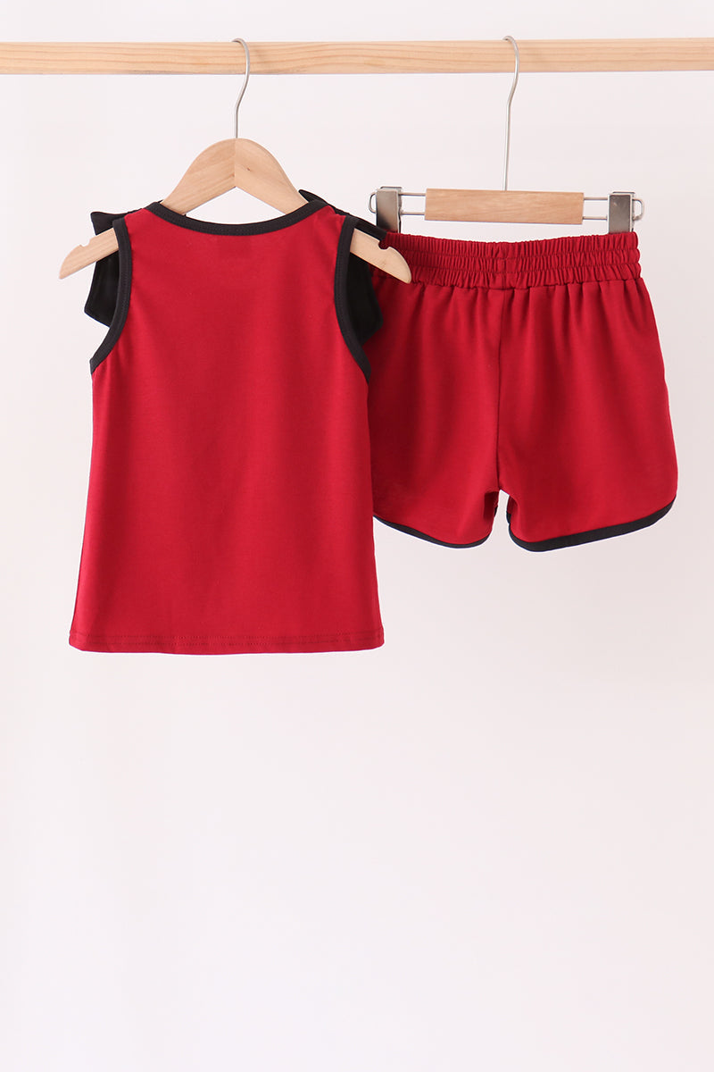 Red South Carolina Gamecocks active shorts set