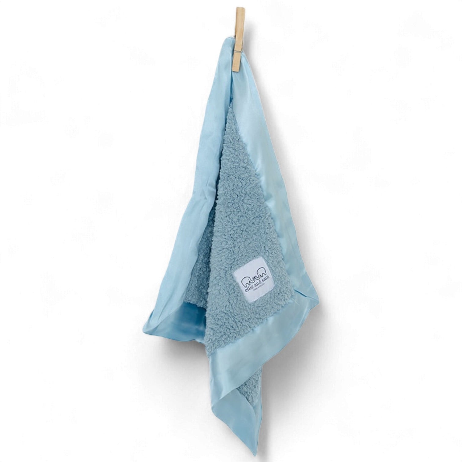 Classic Satin Border Lovey - Powder Blue