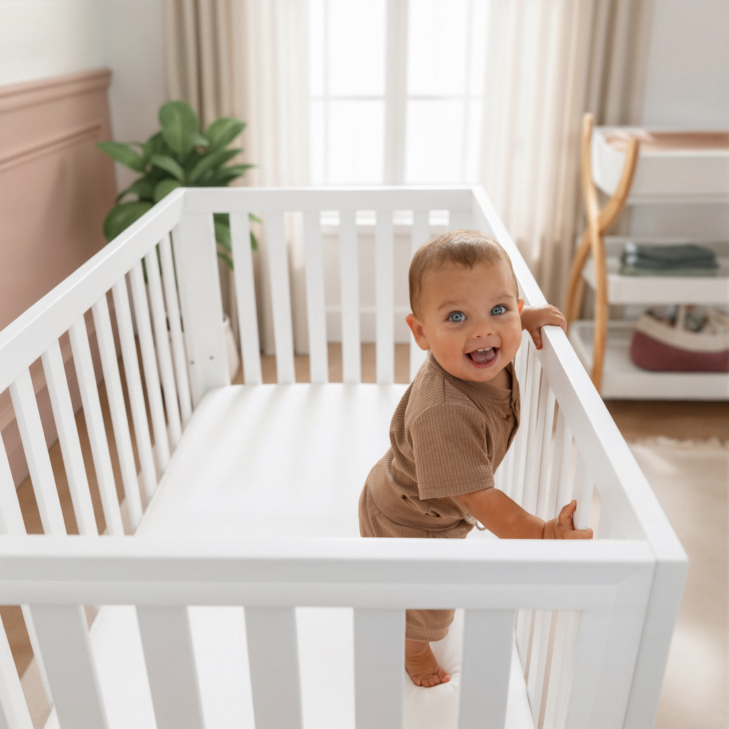 Baby Crib For 0 To 3 Years - All White