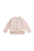 Pink goose cardigan sweater