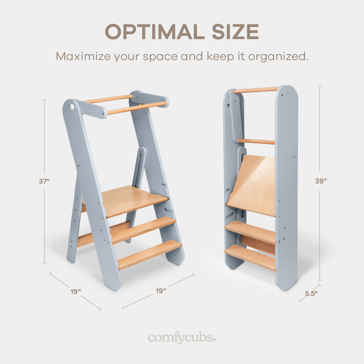 Kids Step Stool For Ages 3+ In Pacific Blue