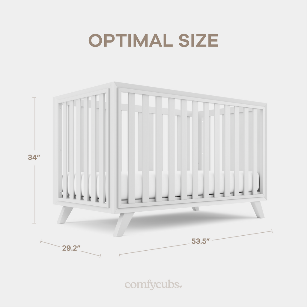 Baby Crib For 0 To 3 Years - All White