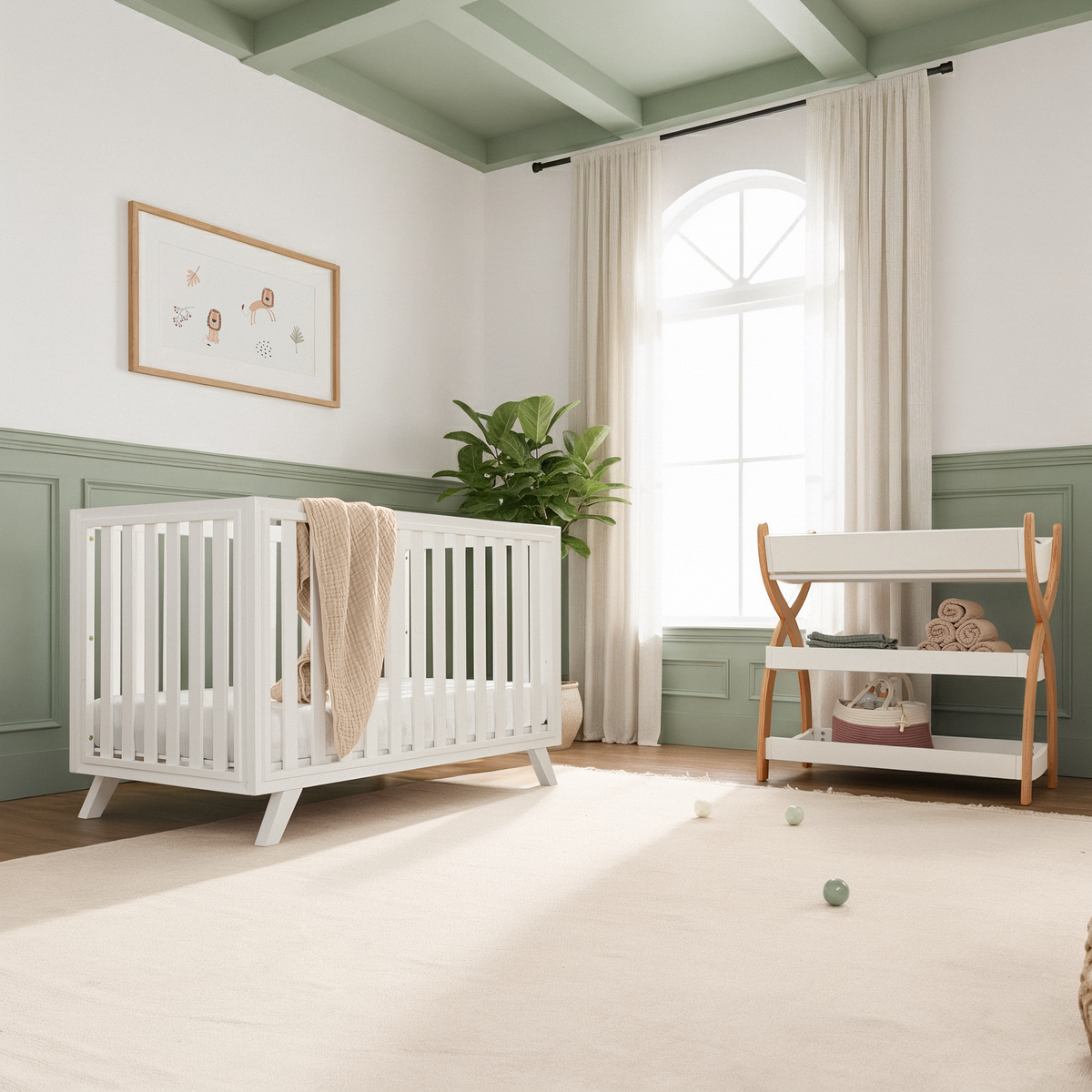 Baby Crib For 0 To 3 Years - All White