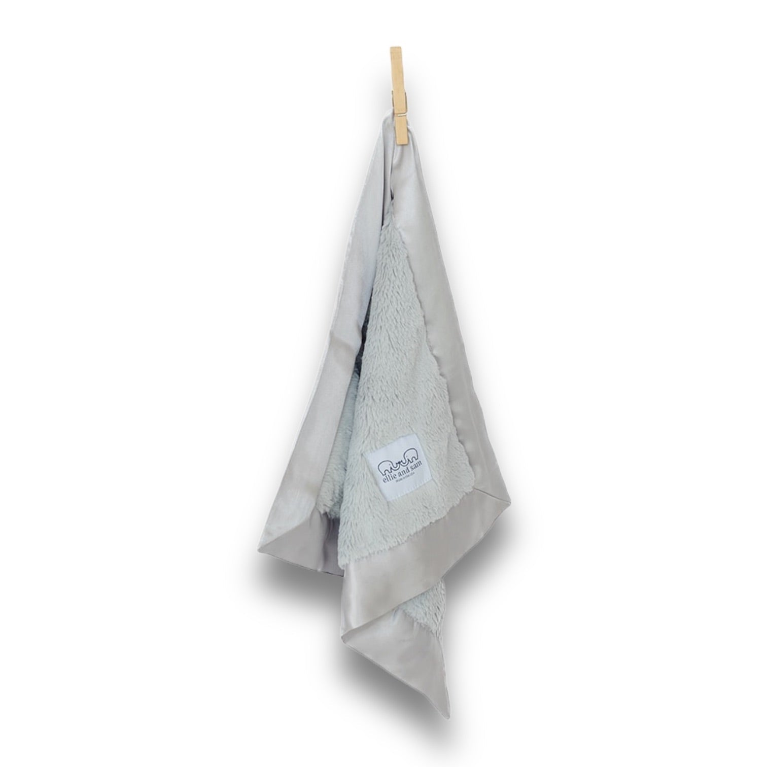 Luxury Satin Border Lovey - Silver