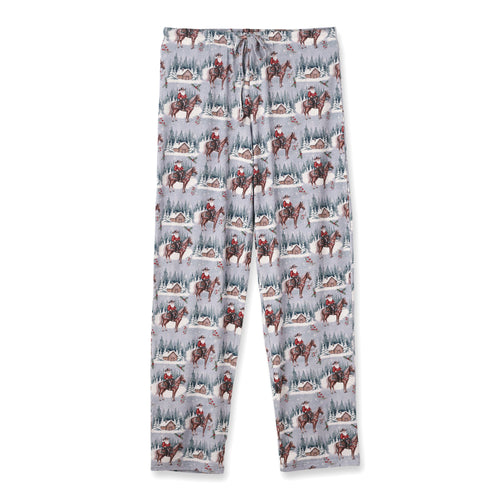 Adult Bamboo Pajama Pants - Cowboy Christmas Western