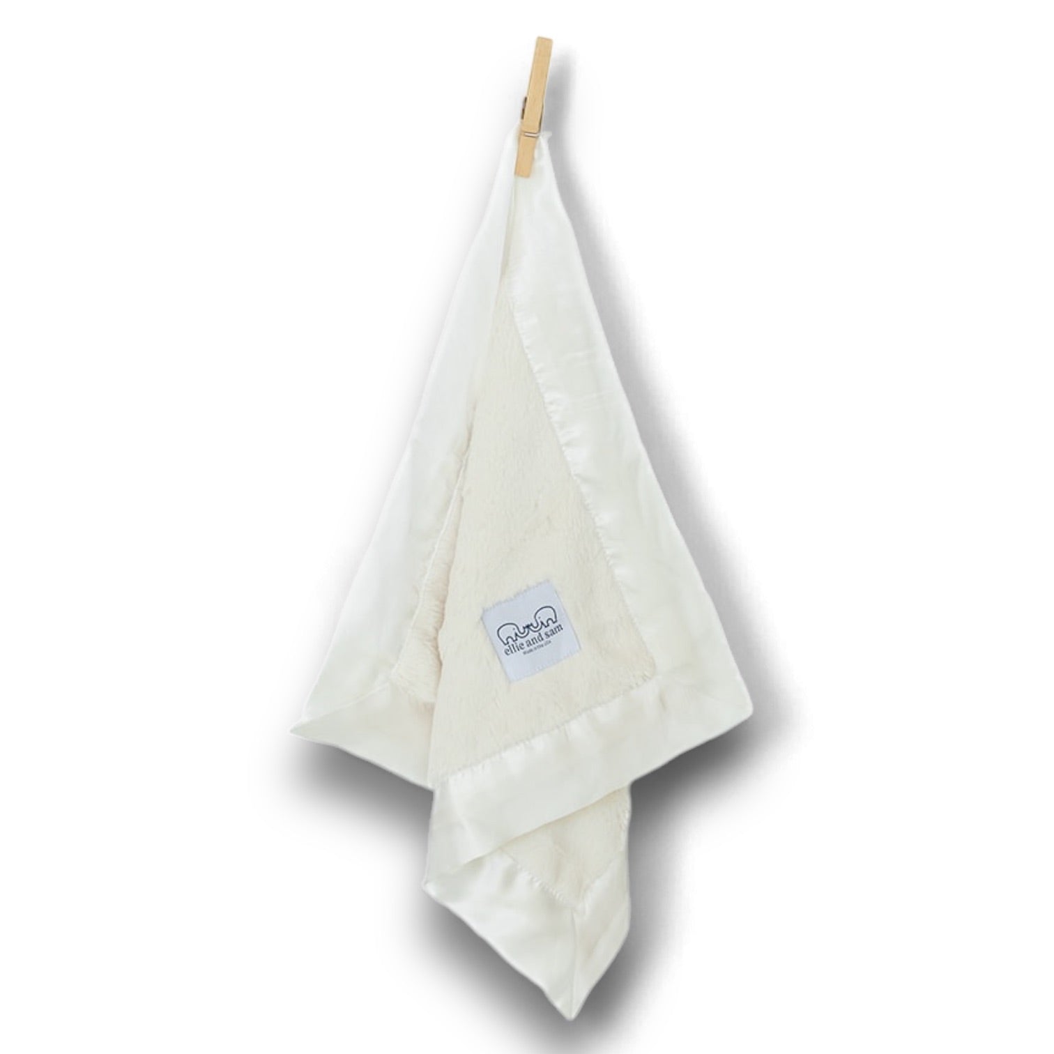 Luxury Satin Border Lovey - Ivory