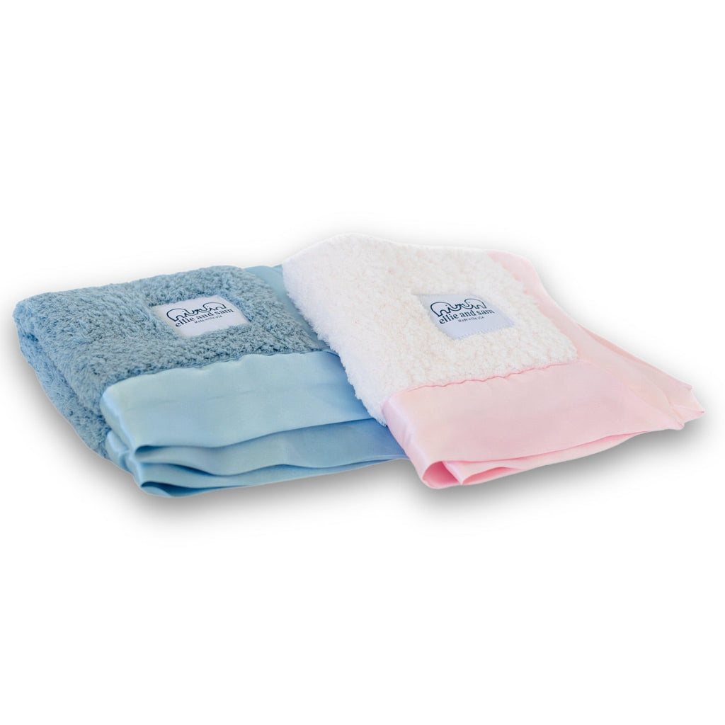Classic Satin Border Lovey - Powder Blue