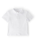 Boys White S/S Polo