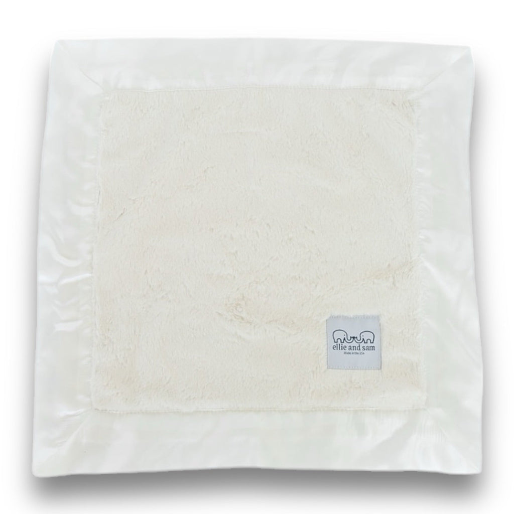 Luxury Satin Border Lovey - Ivory