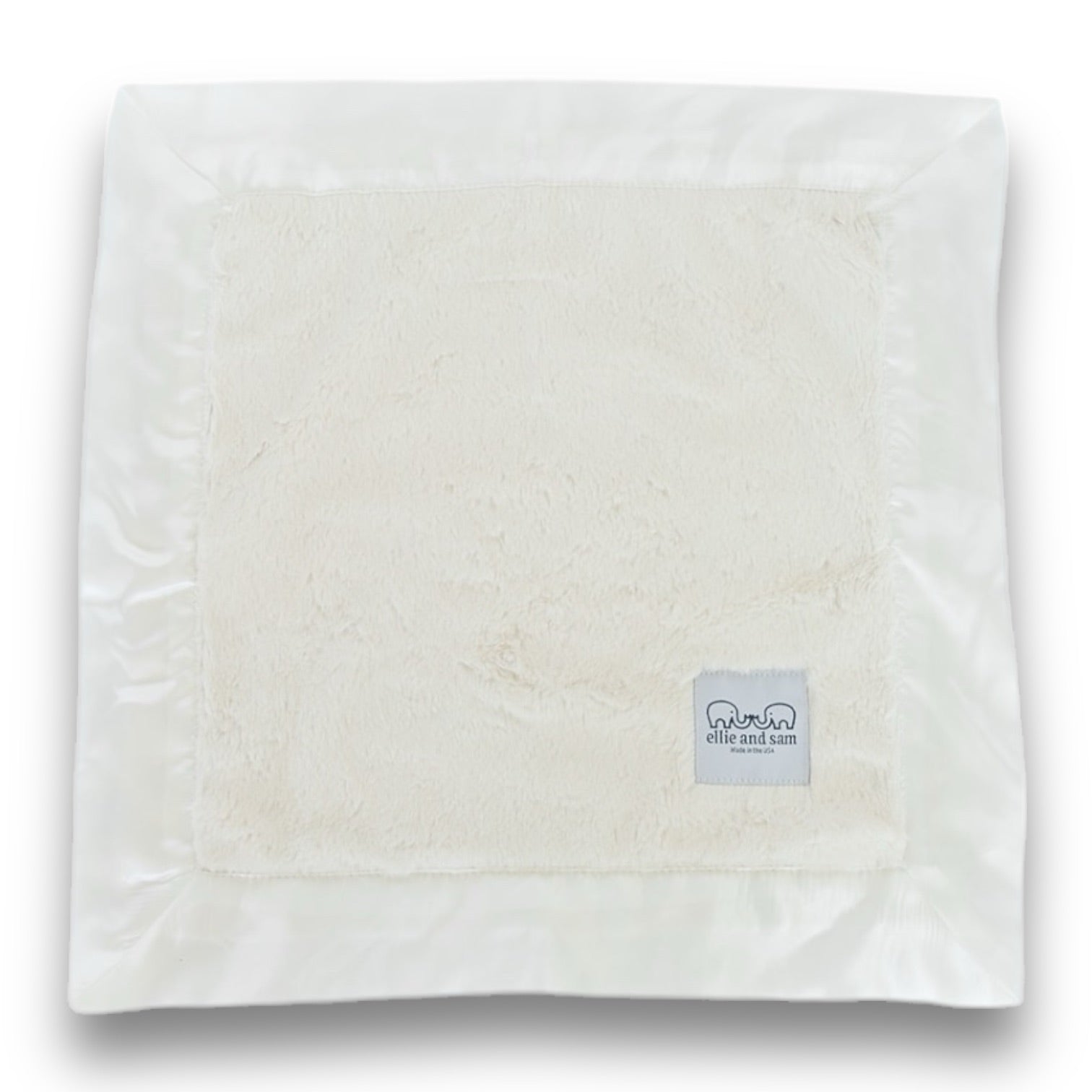 Luxury Satin Border Lovey - Ivory