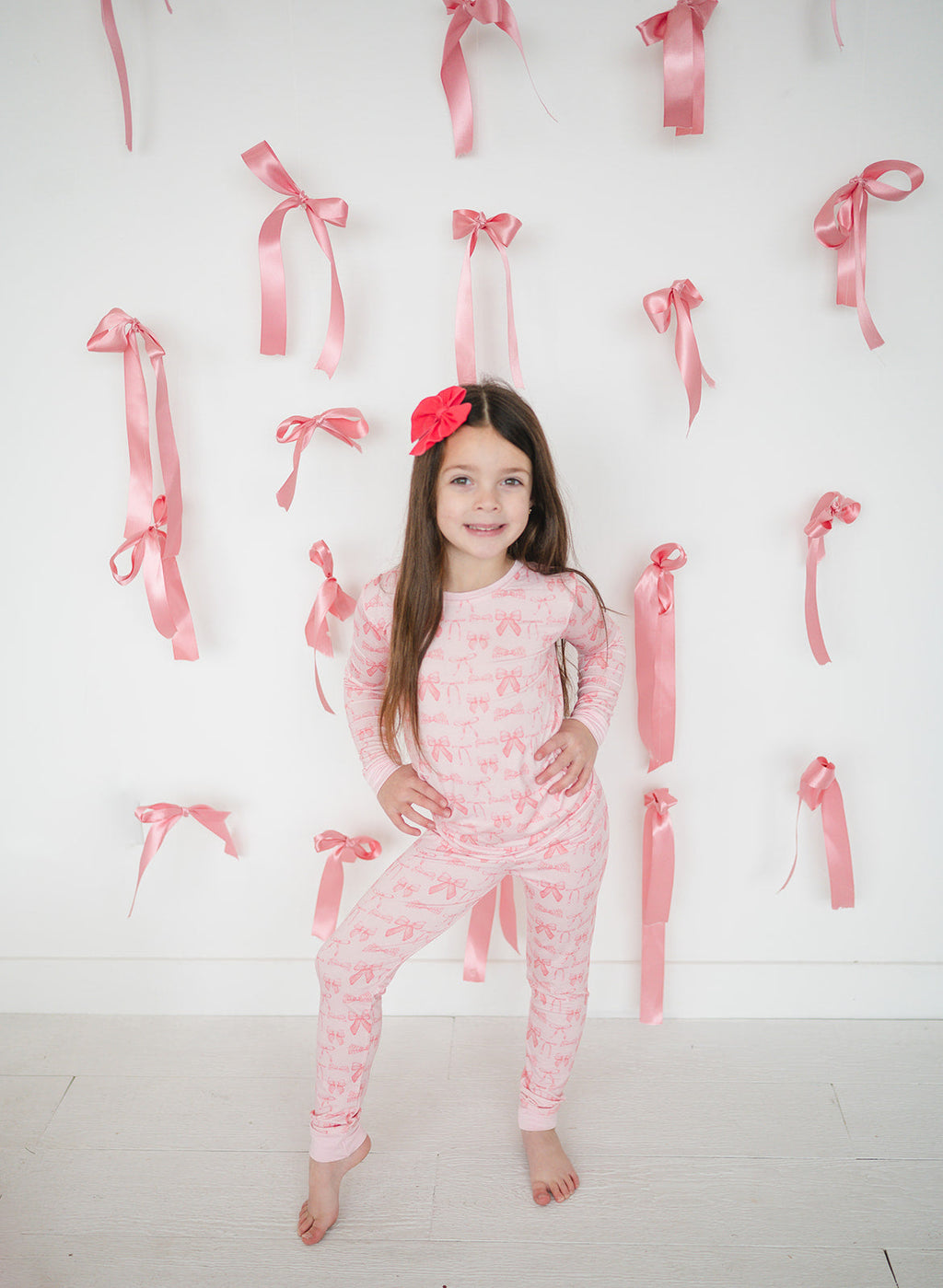 Pink Bows (Long Sleeve PJ)