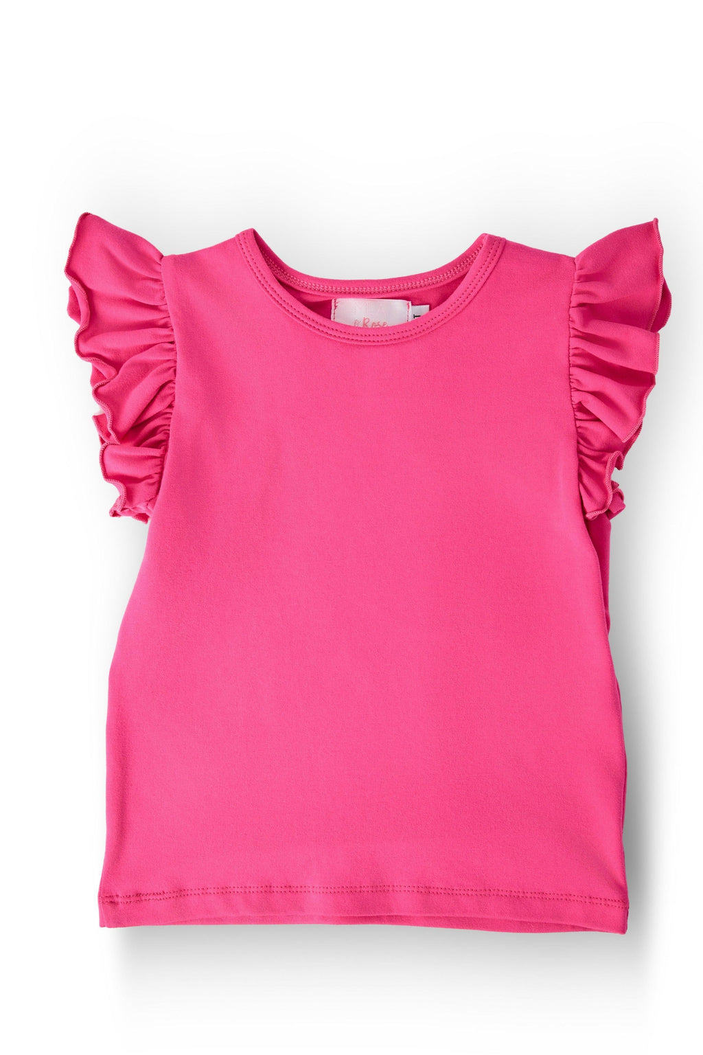 Hot Pink S/S Ruffle Tee