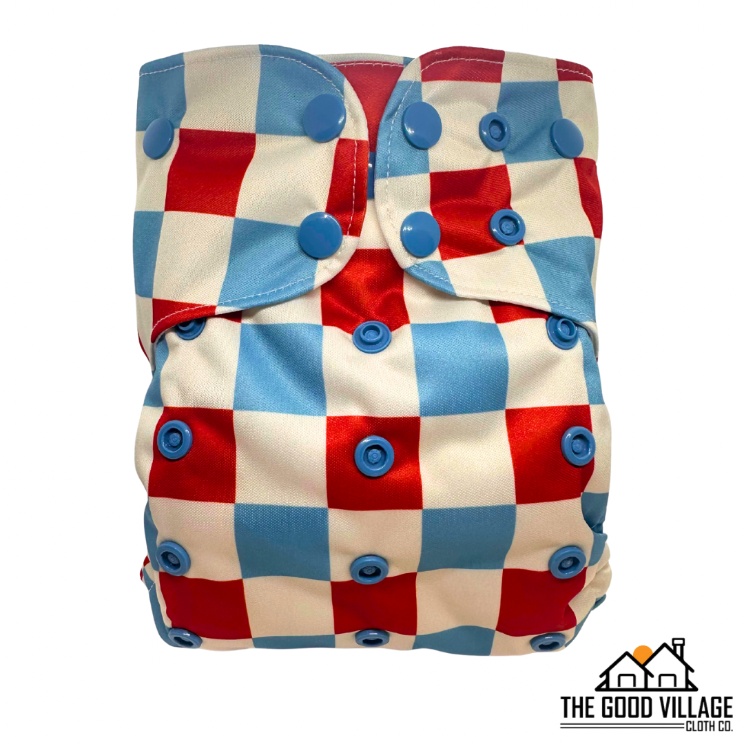 One Size Pocket Diaper | Patriotic Picnic