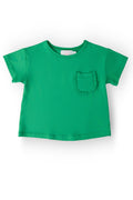 Kelly Green Ruffle Pocket Tee