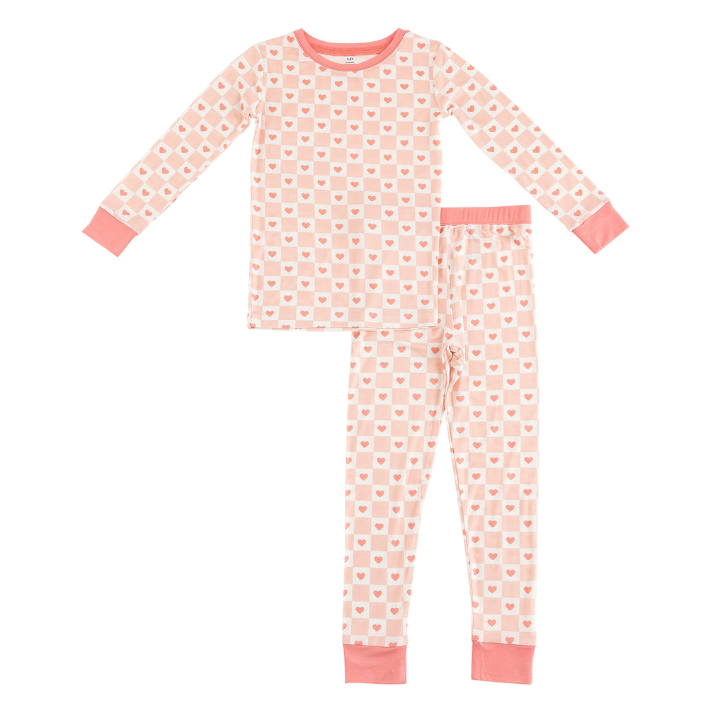 Checkerboard Hearts (Long Sleeve PJ)