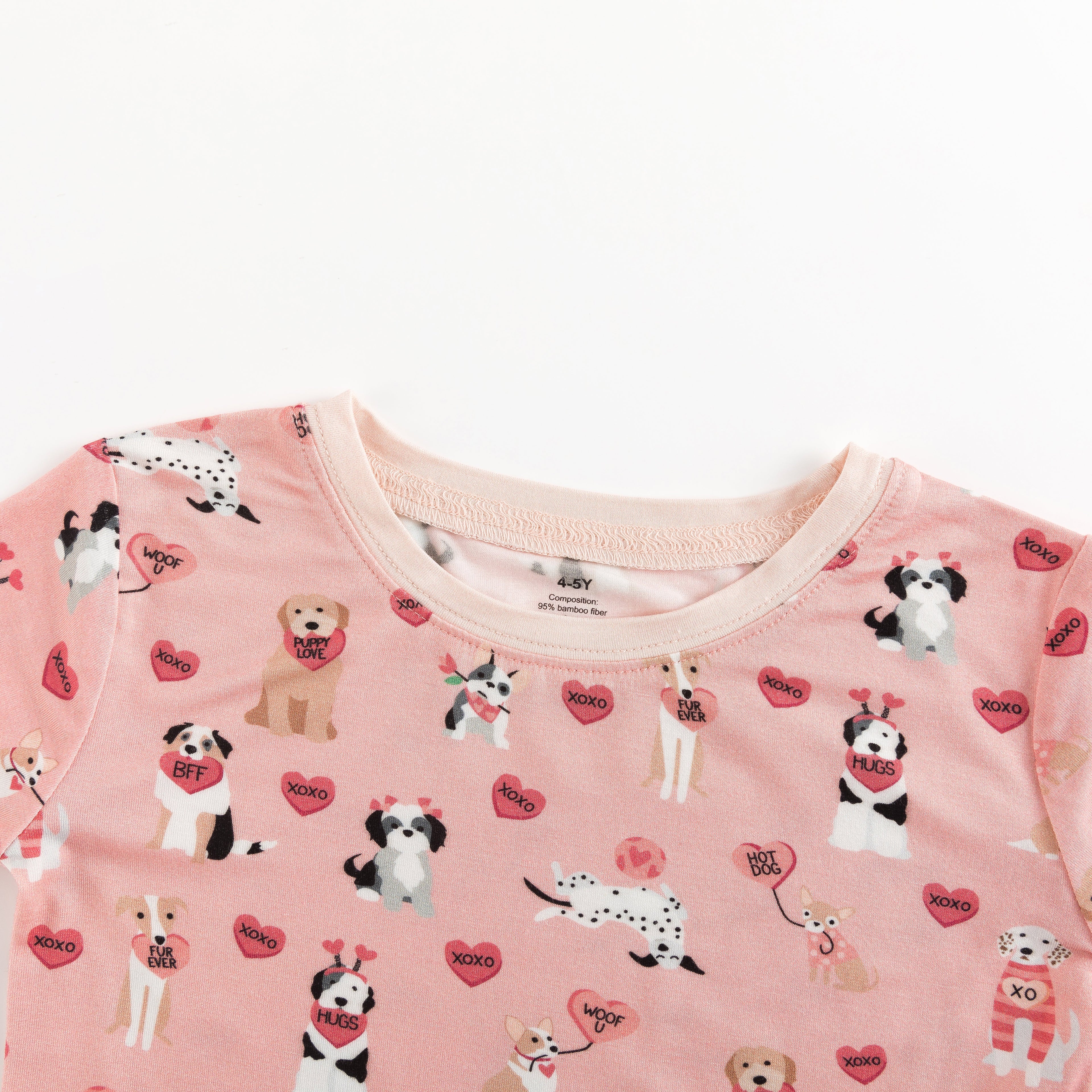 Pups & Kisses (Long Sleeve PJ) - Pink