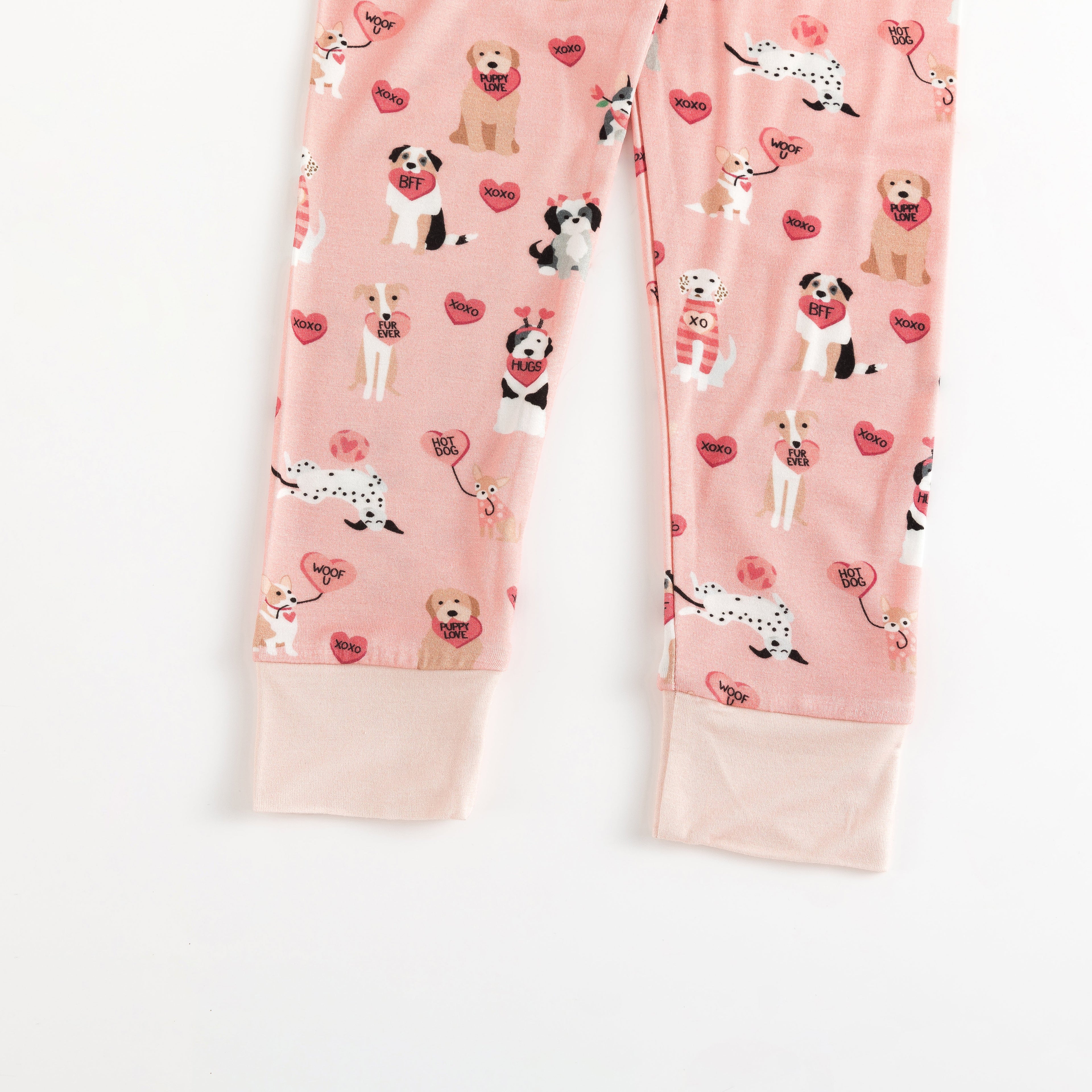 Pups & Kisses (Long Sleeve PJ) - Pink