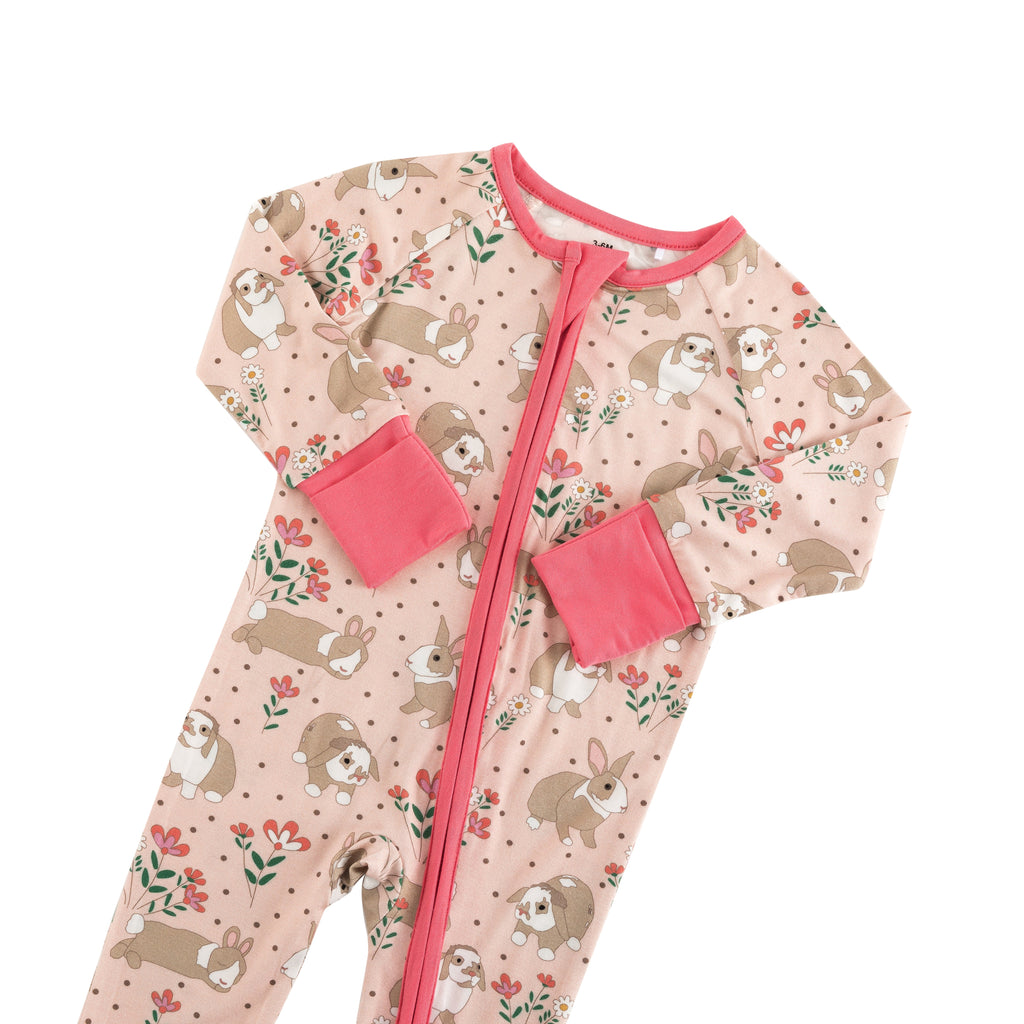 Meadow Bunny (Convertible Zip Footies)