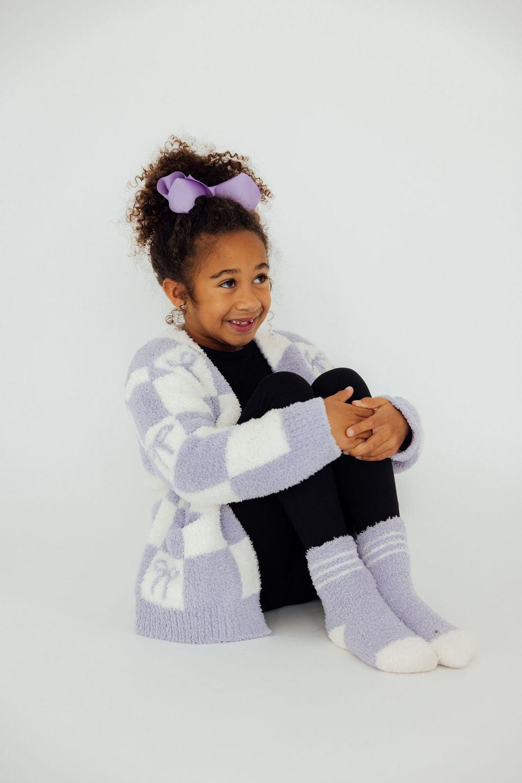 Lavender/Coconut Sporty Cozy Socks