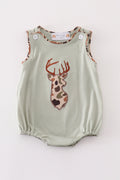 Sage camouflage deer applique bubble