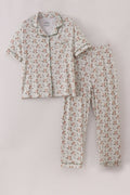 Green duck print bamboo mom pajamas set