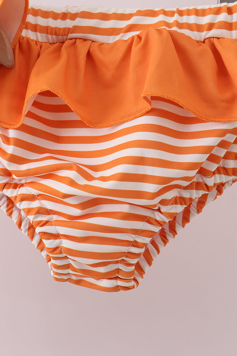 Tennessee Go vols smocked stripe 2pc swimsuit