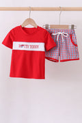 Ole Miss HOTTY TODDY smocked shorts  set