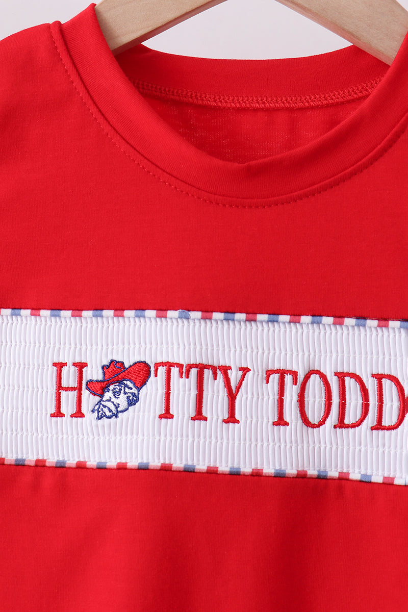 Ole Miss HOTTY TODDY smocked shorts  set