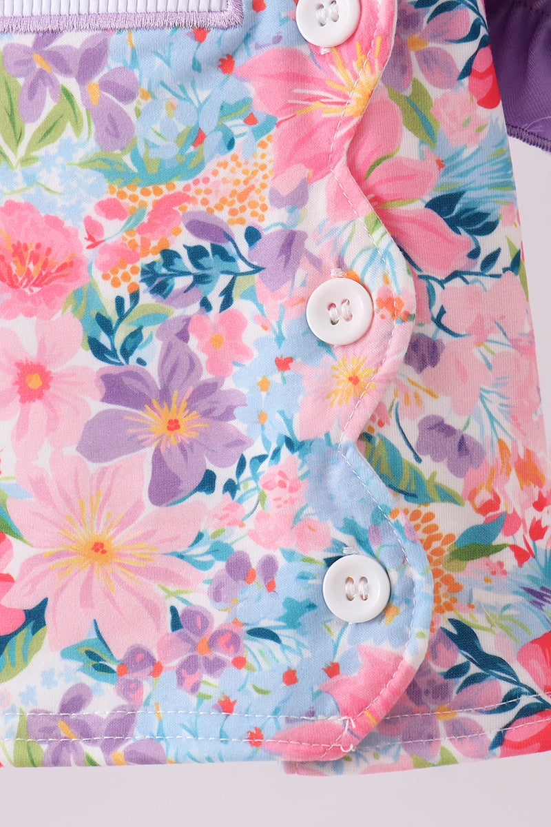 Purple MOMMY'S GIRL smocked bloomer set