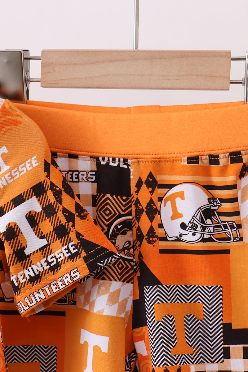 Orange Tennessee VOLS bamboo pajama set