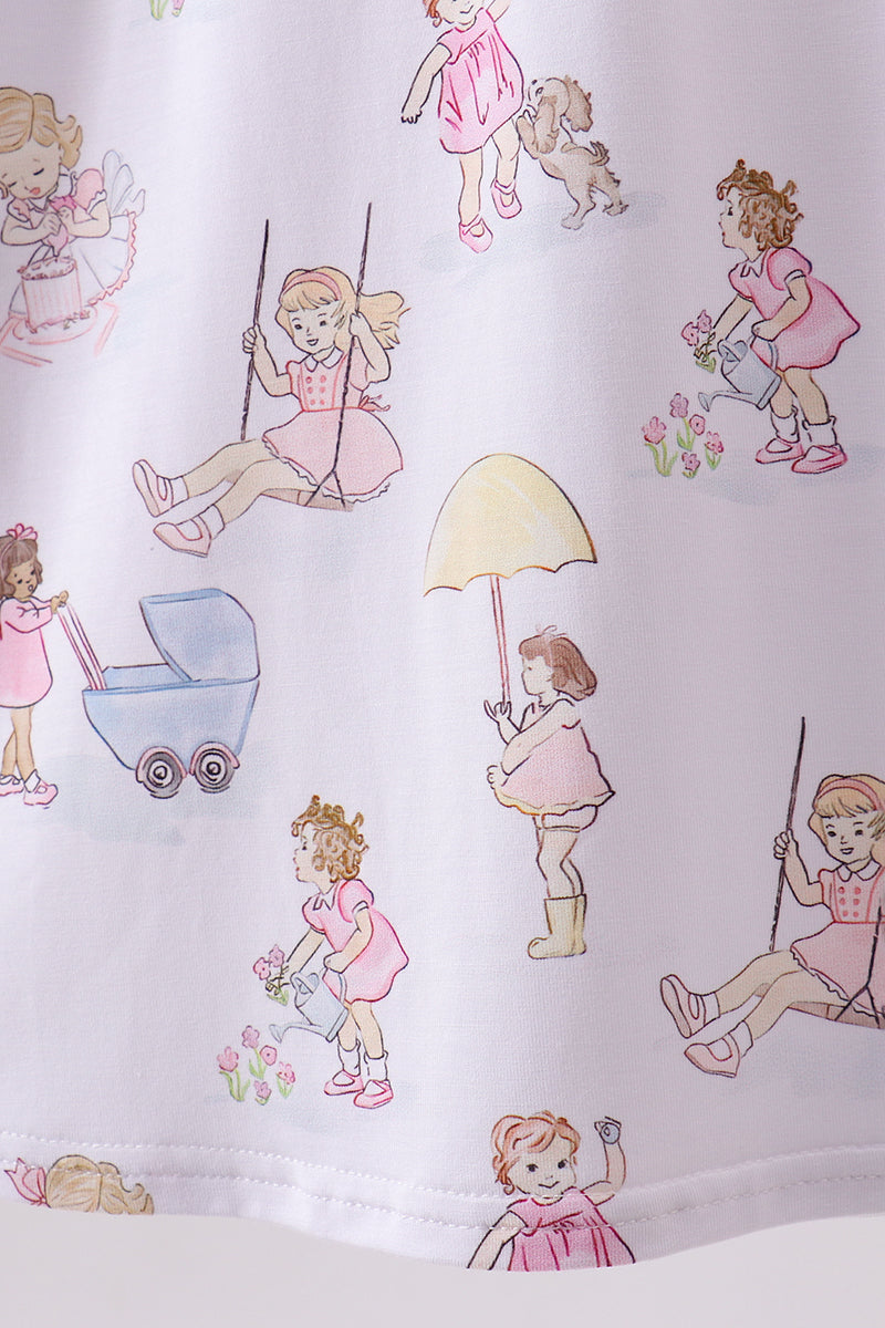 Pink all day adventure bamboo dress