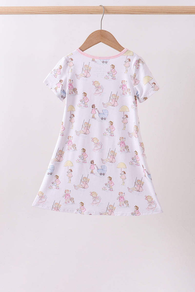 Pink all day adventure bamboo dress