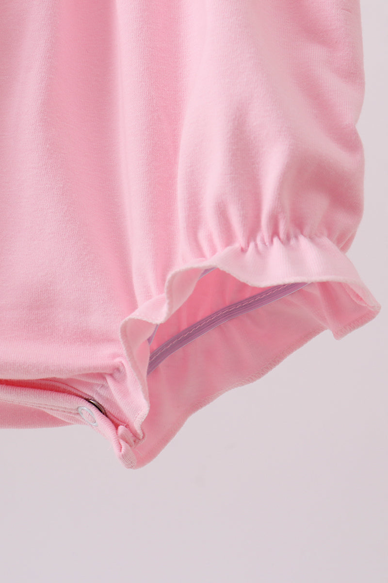 Pink carousel smocked bubble