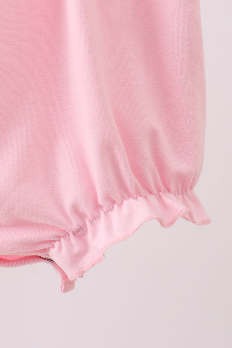 Pink carousel embroidery ruffle bubble