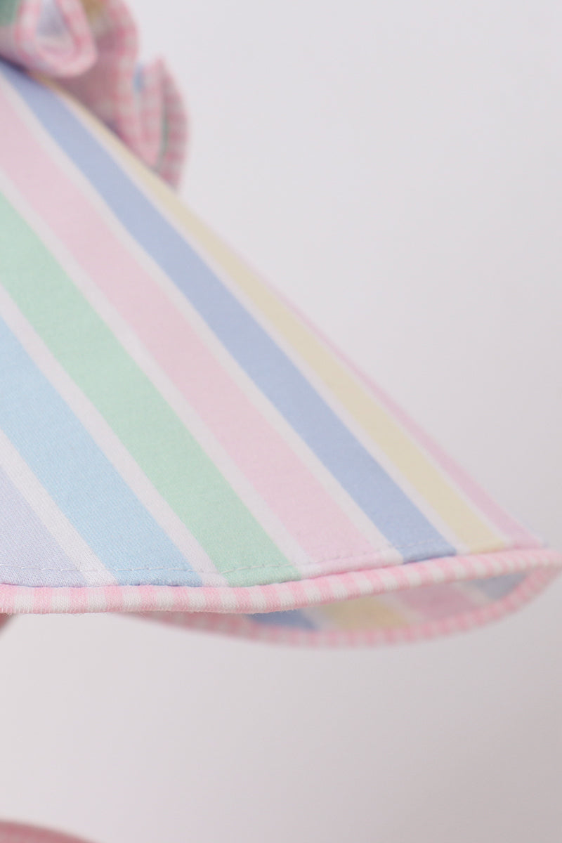 Rainbow stripe bonnet