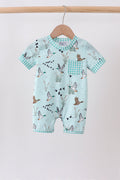 Green Duck Pocket Romper