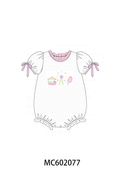 Pink Carousel Embroidered Bubble