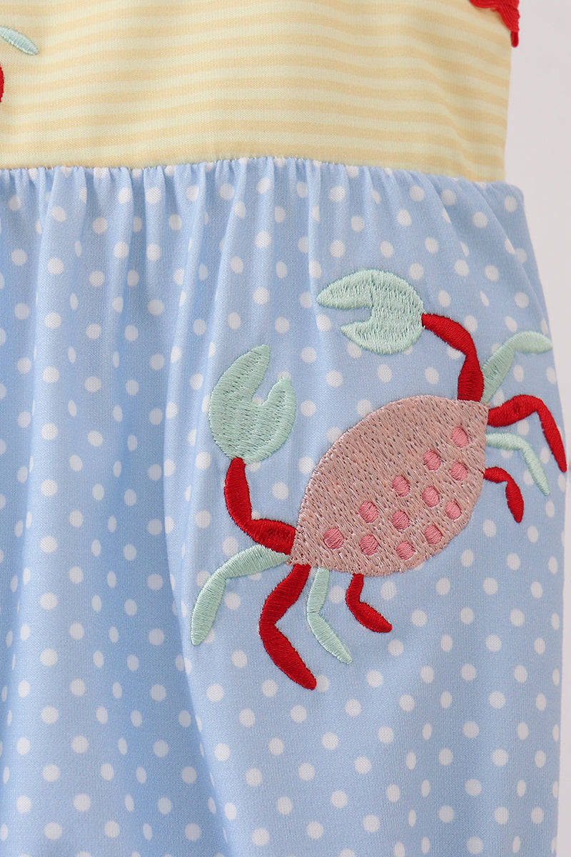 Blue Crab Applique Bubble