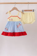Blue Crab Applique Bloomer Set