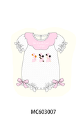 Pink Prayer Embroidery Ruffle Bubble