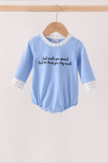 Blue Embroidery Bubble