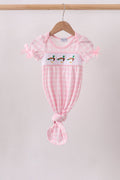 Pink Mallard Embroidery Gown