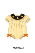 Mustard Candy Embroidery Gingham Bubble