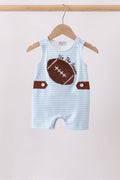 Blue Stripe Football French Knot Jon Jon