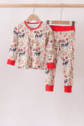Maroon Farmland Pajama Pants Set