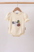 Brown Mallard Applique Ruffle Bubble